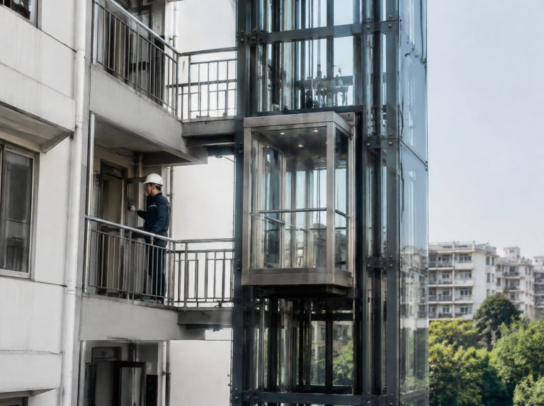 益阳旧楼加建观光电梯